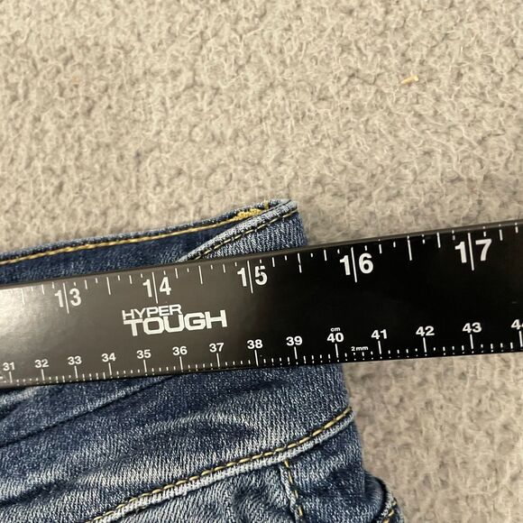 Buckle BKE Victoria Jeans Women 29 Dark Wash Mid Rise Ankle Skinny Distressed - Picture 7 of 11